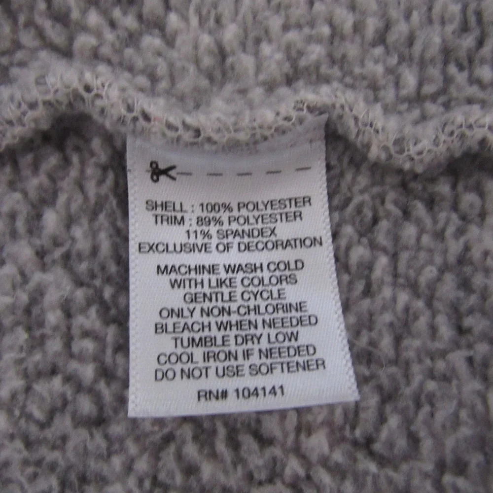 Koppen Mens Gray Quarter Zip Pullover Sweatshirt XL Fleece Warm Outdoors Winter